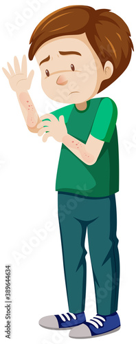 A man having skin rashes