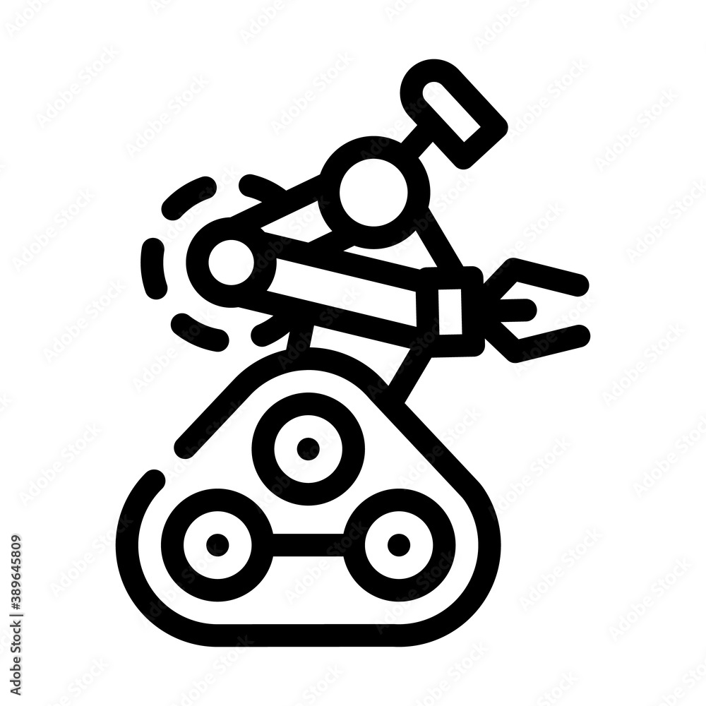 robotic arm line icon vector illustration sign robotic arm line icon vector illustration sign