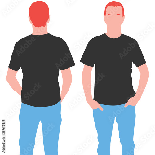 Man t-shirt template vector illustration isolated on a white background.