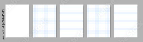 Obraz na plátně Paper blank sheets with lines