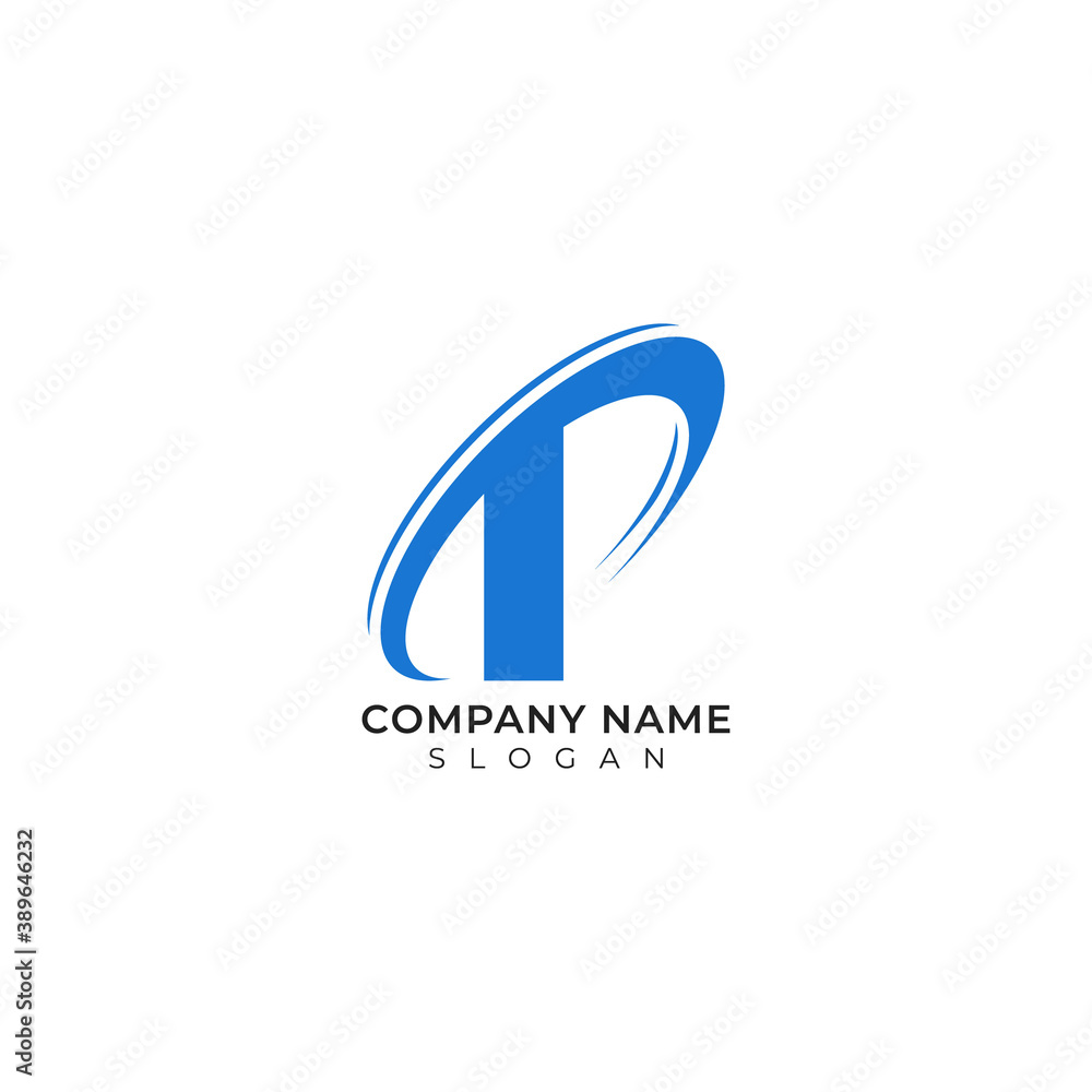 P letter initials abstract logo design template P letter initials abstract logo design template