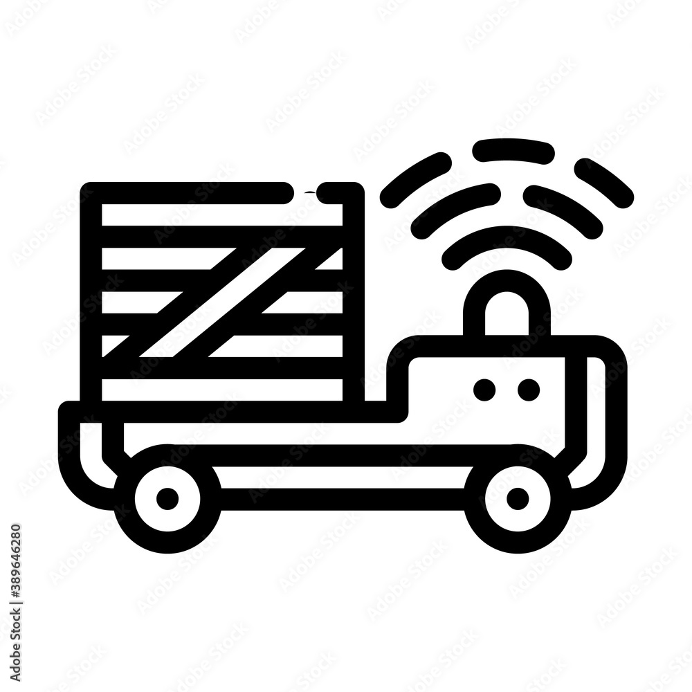 automation transportation car line icon vector illustration automation transportation car line icon vector illustration
