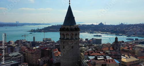 Canvas Print panorama of the town