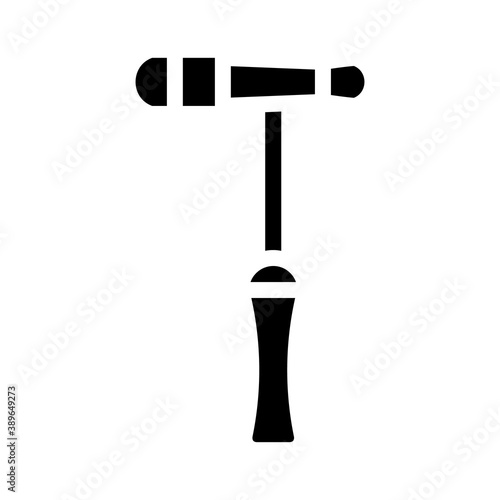 neurologist hammer glyph icon vector illustration sign