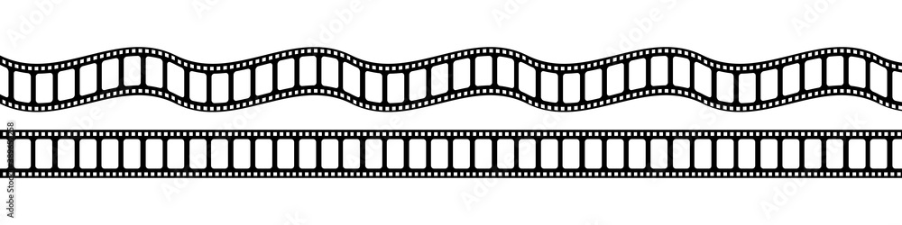 Film Strip. Black Film Stripe, isolated. Vector blank film strip. Vector illustration