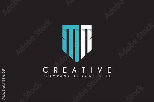 Initial Letter MN logo design template element. letter MN icon. Suitable for business and financial logos isolated on black background