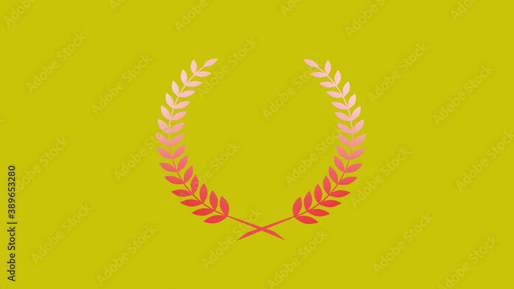 Best white and red gradient wheat icon on yellow background, Wheat icon Best white and red gradient wheat icon on yellow background, Wheat icon