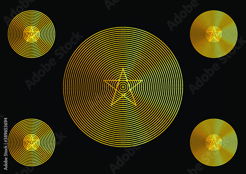 Eye of Providence. Masonic symbol. All seeing eye inside triple moon pagan Wicca moon goddess symbol. Vector illustration. Tattoo, astrology, alchemy, boho and magic symbol. 