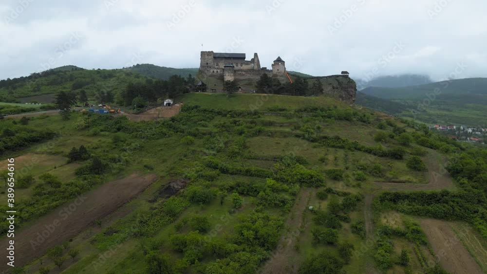 Aerial shot. Beautiful aerial video of an old castle. Shooting in 4K video. Cinematic Aerial Footage of a Hungarian castle. Boldogkoi var, Hungary, Europe Aerial shot. Beautiful aerial video of an old castle. Shooting in 4K video. Cinematic Aerial Footage of a Hungarian castle. Boldogkoi var, Hungary, Europe