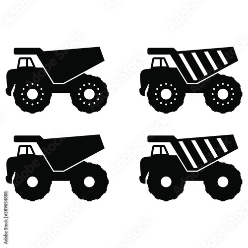 Heavy duty dump truck icon