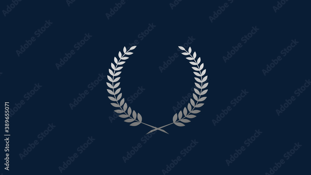 Beautiful gray gradient wheat logo icon on aqua dark background, Wheat icon Beautiful gray gradient wheat logo icon on aqua dark background, Wheat icon