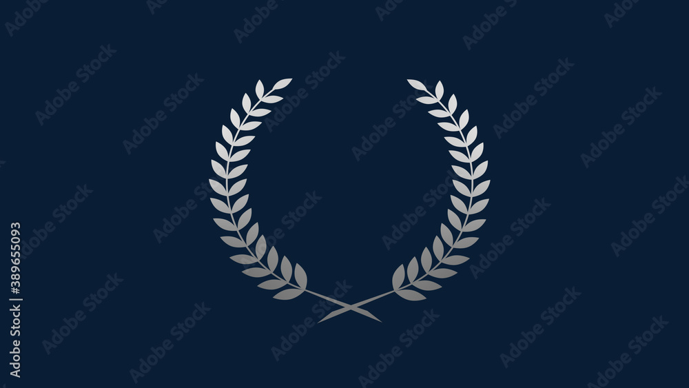 Beautiful gray gradient wheat logo icon on aqua dark background, Wheat icon Beautiful gray gradient wheat logo icon on aqua dark background, Wheat icon