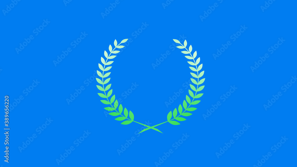 Amazing green and white color gradient wheat icon on aqua background Amazing green and white color gradient wheat icon on aqua background