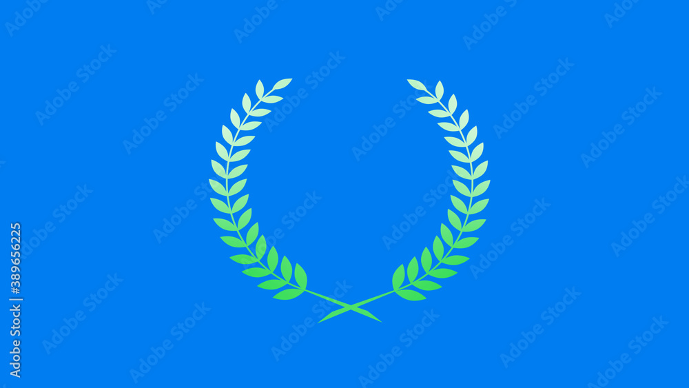 Amazing green and white color gradient wheat icon on aqua background Amazing green and white color gradient wheat icon on aqua background
