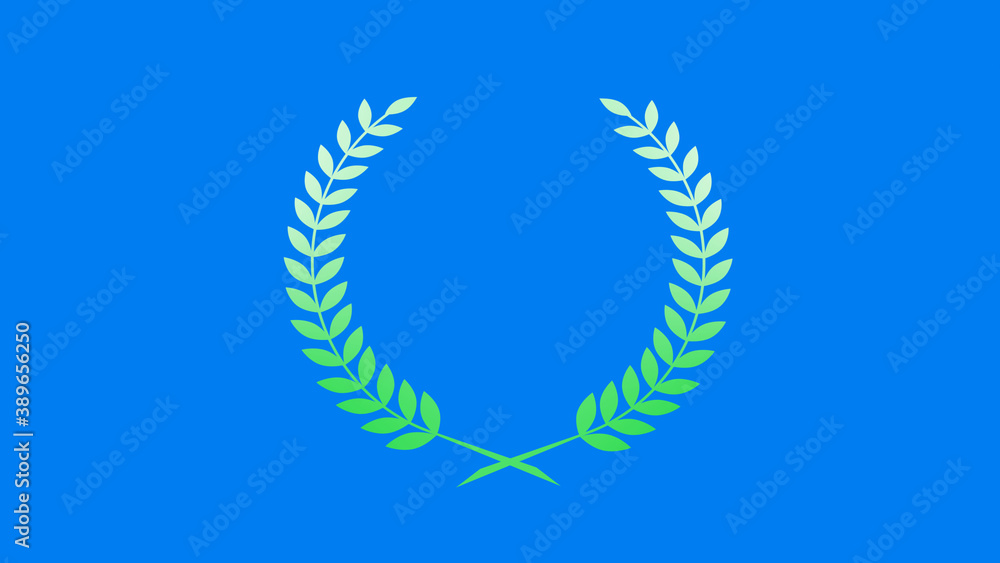 Amazing green and white color gradient wheat icon on aqua background Amazing green and white color gradient wheat icon on aqua background