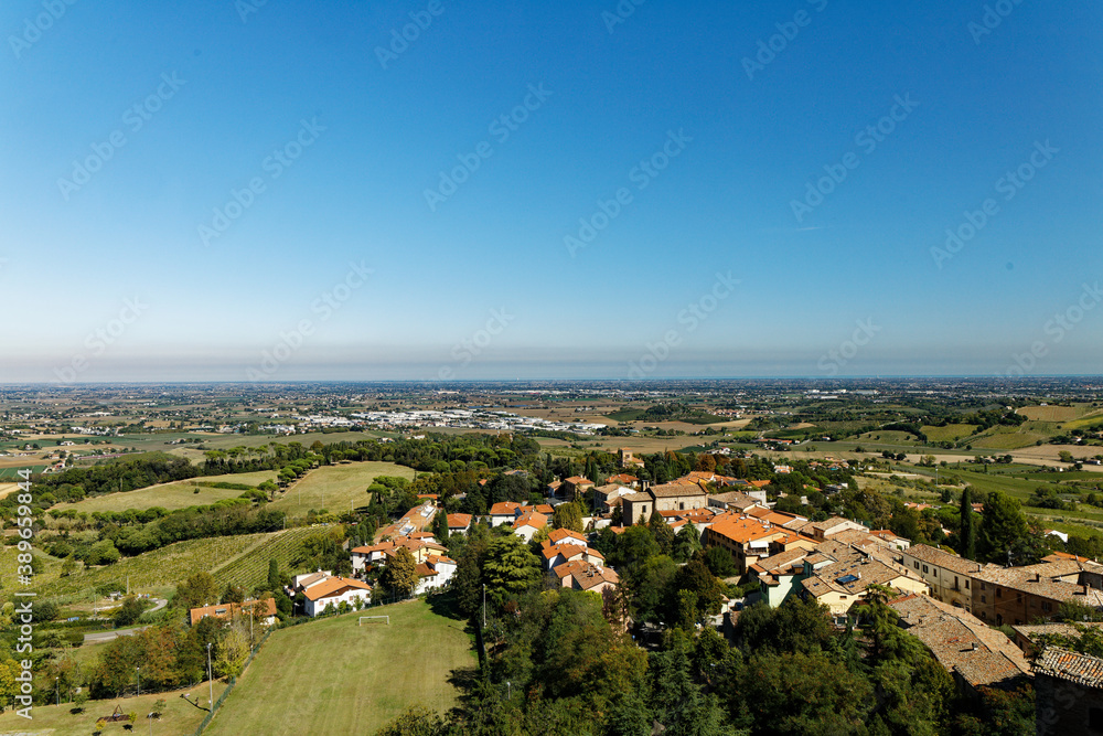 panoramic view from the beautiful village Bertinoro
