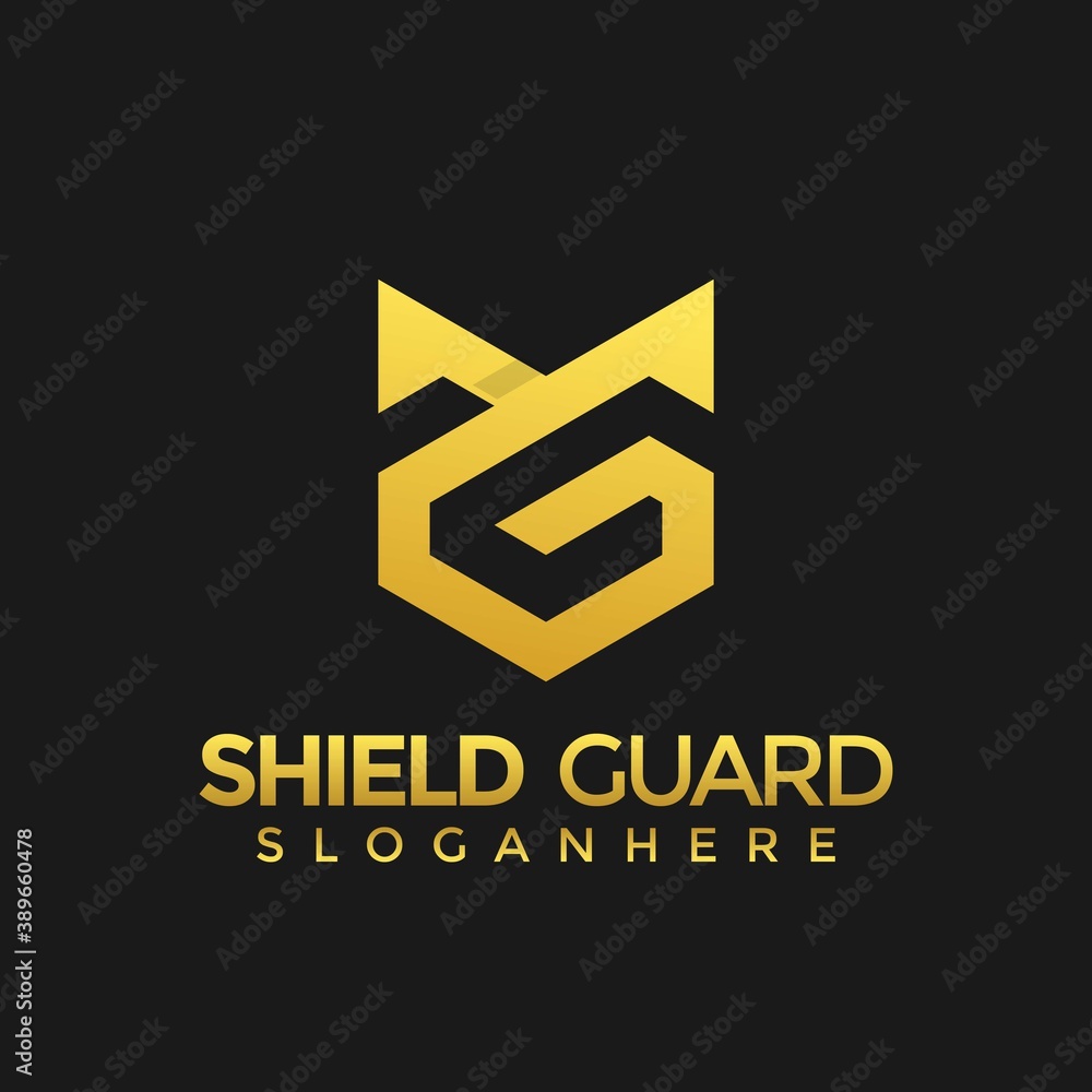 Letter G Shield guard modern abstract logo stock design vector Illustration Letter G Shield guard modern abstract logo stock design vector Illustration