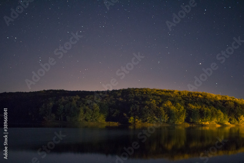 night sky over the lake