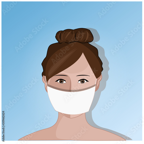 Femme portant un masque chirurgical