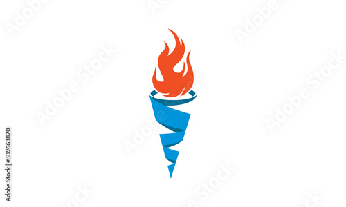 torch fire vector