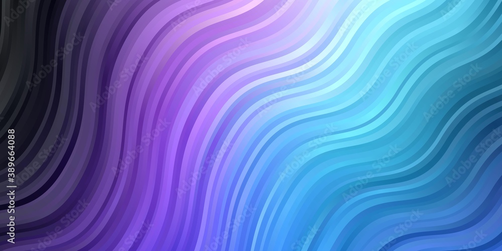 Dark Pink, Blue vector backdrop with curves.