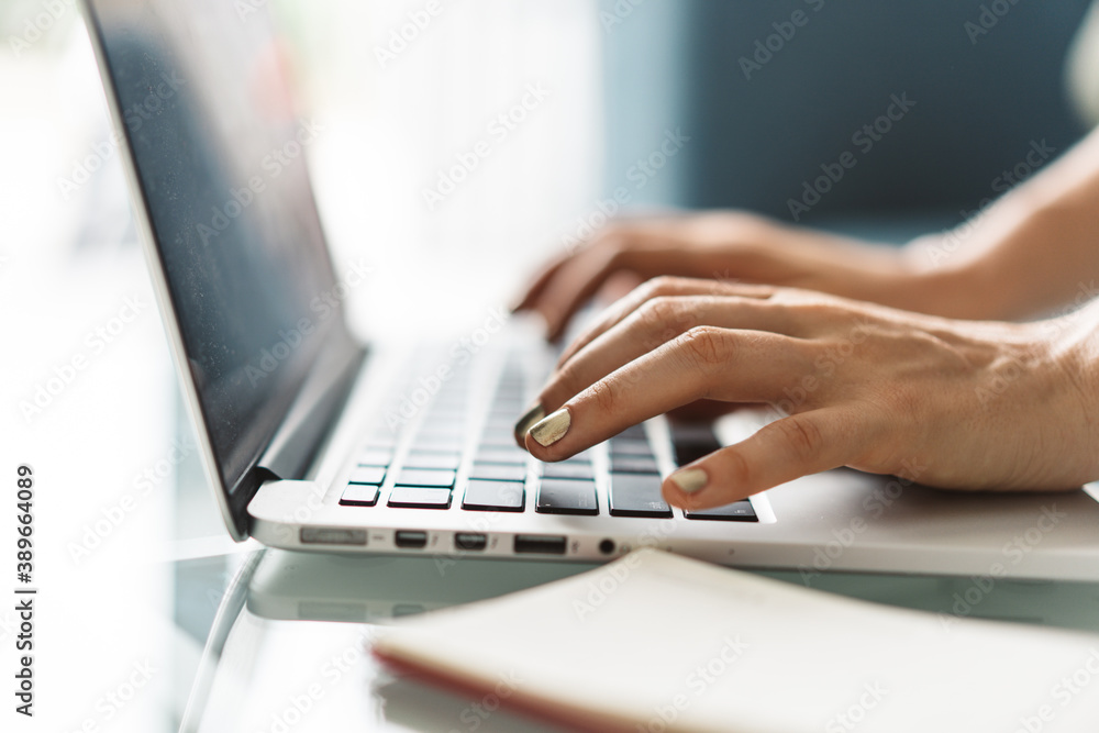 Woman working from home