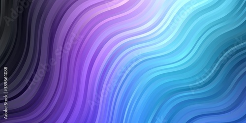 Dark Pink  Blue vector backdrop with curves.
