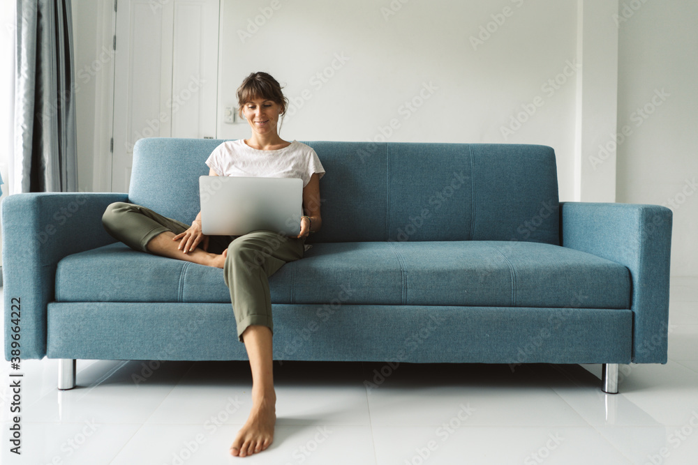 Woman working from home
