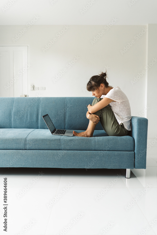 Woman working from home
