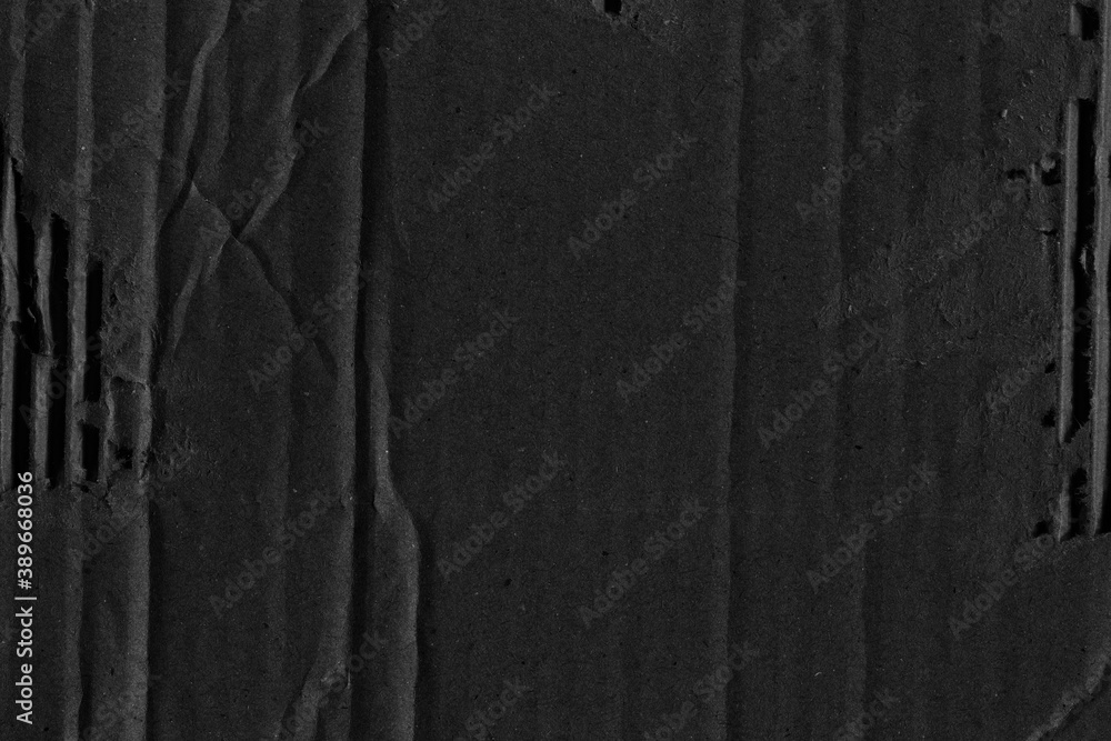 Black vintage rough sheet of carton. Recycled environmentally friendly ...