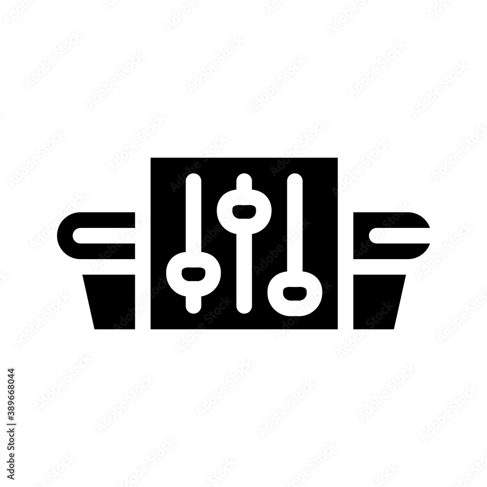 conveyor settings glyph icon vector illustration sign conveyor settings glyph icon vector illustration sign