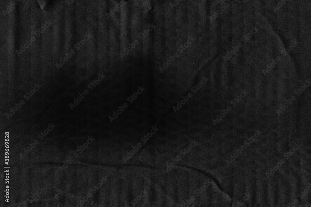 Black vintage rough sheet of carton. Recycled environmentally friendly ...