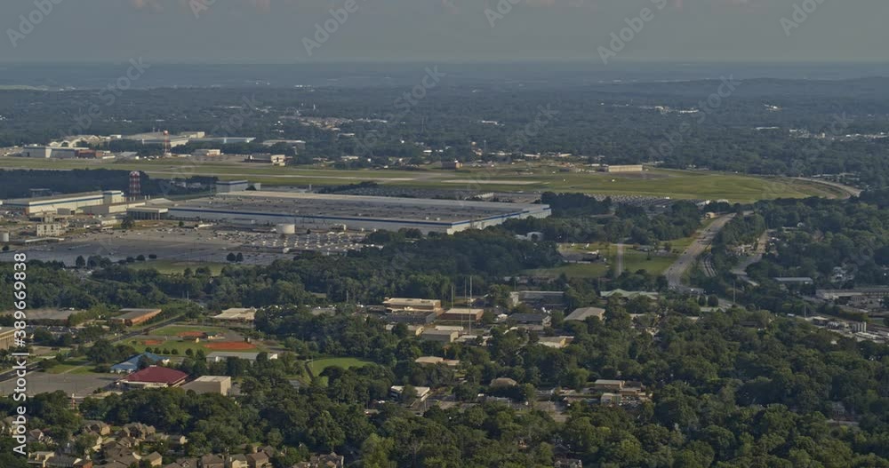 Marietta Georgia Aerial v6 pan left shot of air force base, forest and skyline - DJI Inspire 2, X7, 6k - August 2020 Marietta Georgia Aerial v6 pan left shot of air force base, forest and skyline - DJI Inspire 2, X7, 6k - August 2020