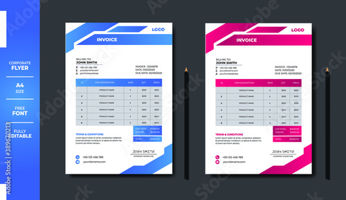 Professional Business Invoice Template Design