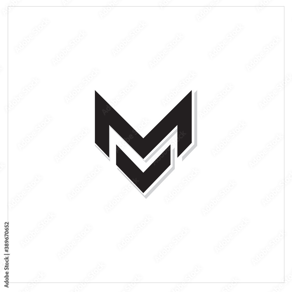 V M Logo Letter Vector Illustrator V M Logo Letter Vector Illustrator