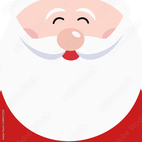 Santa claus cute face smile...