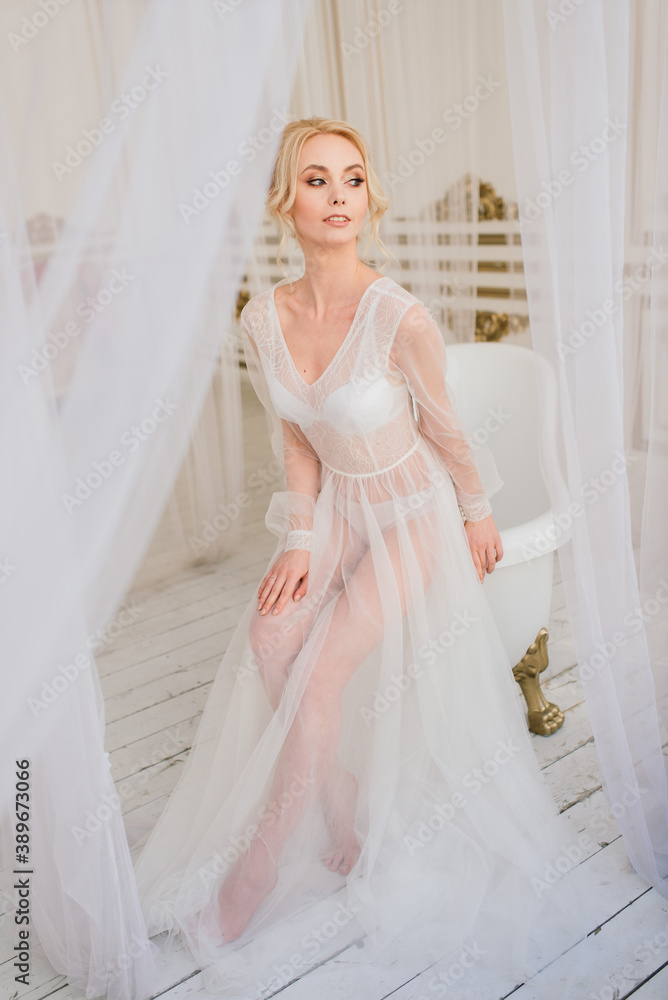 Conceptual wedding, the morning of the bride in the European style. Conceptual wedding, the morning of the bride in the European style.