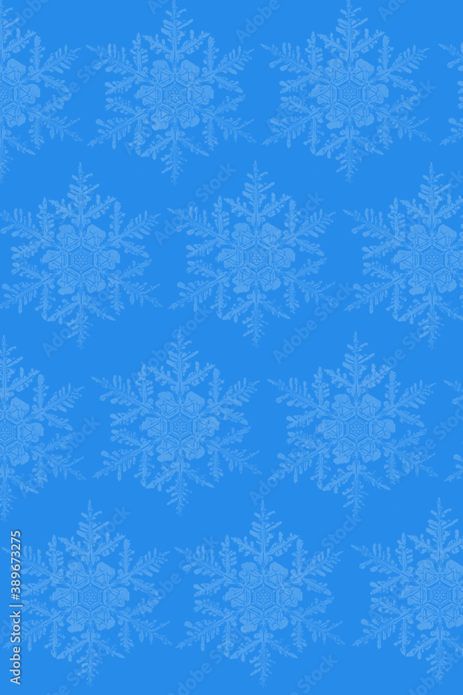 snowflakes on a blue background