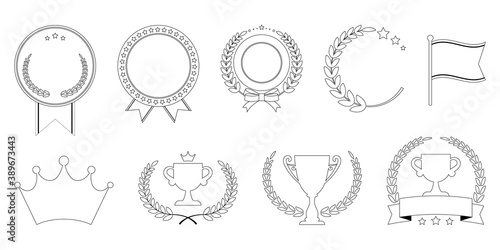 ランキングに使える白黒イラスト素材