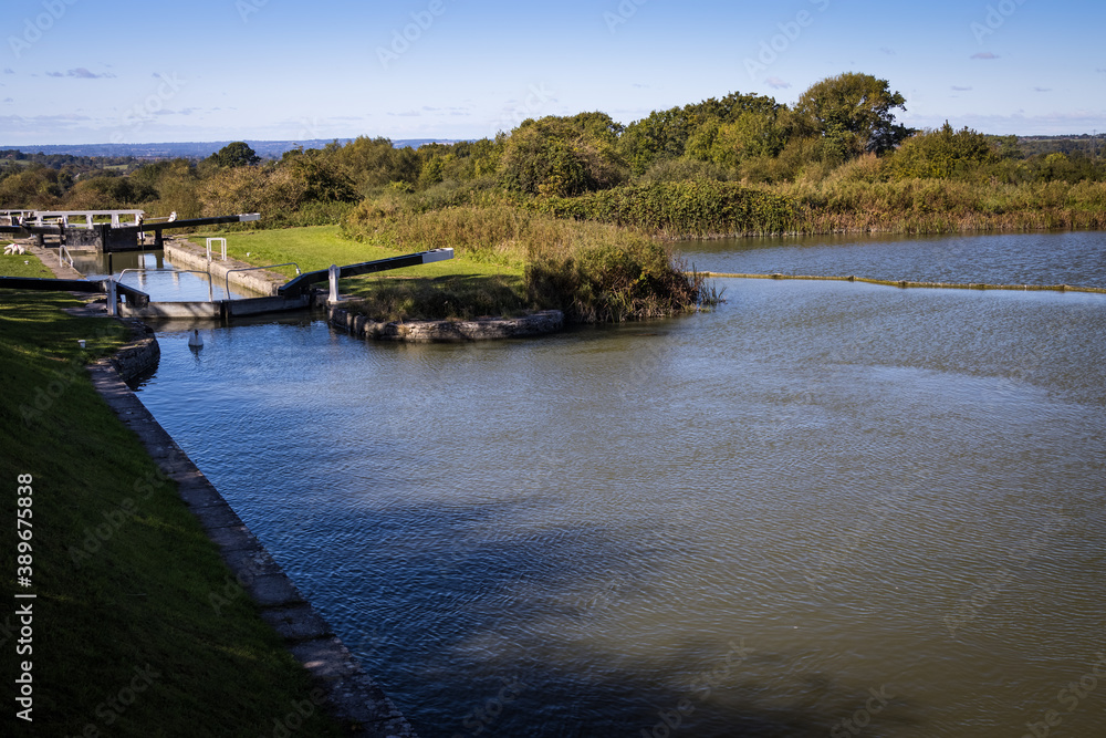 Fototapeta premium Caen Hill Locks, Wiltshire, England