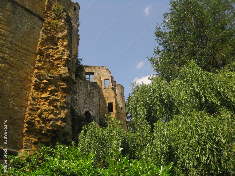Fototapeta premium The green hills and historical landscapes of Luxumbourg in Western Europe