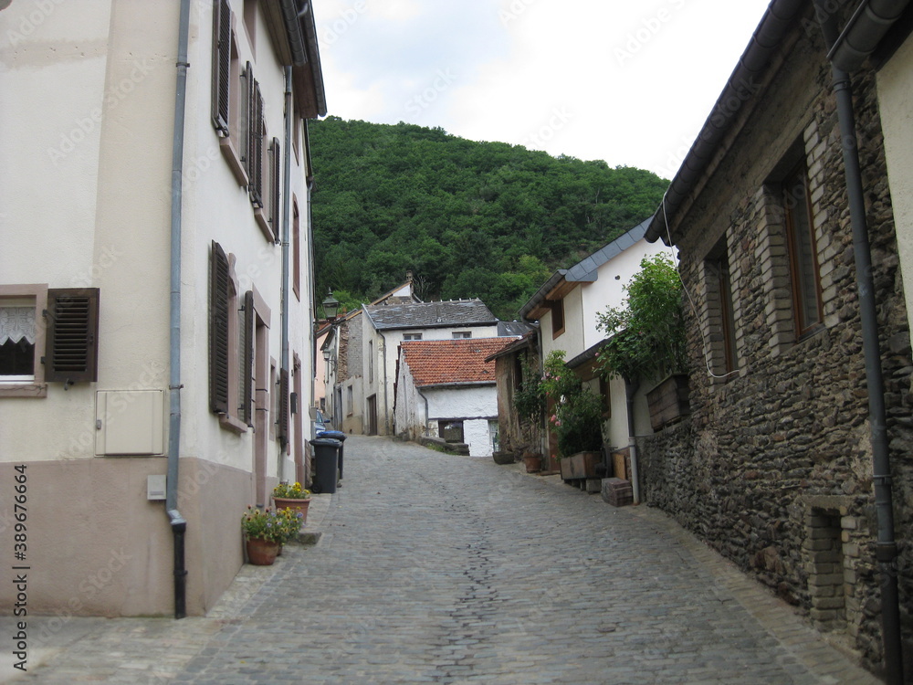 The green hills and historical landscapes of Luxumbourg in Western Europe