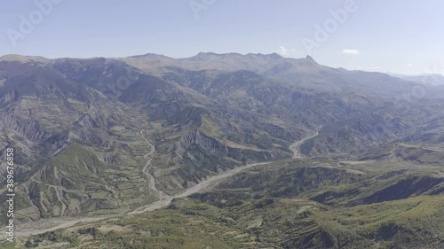 Aerial, Epic Skrapar Landscapes And Mountains, Albania photo