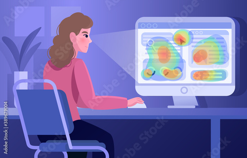 Vector illustration of an eye flow moves concept
