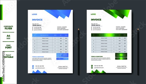 Professional Business Invoice Template Design