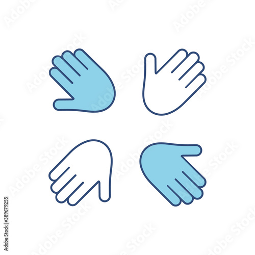 Humanitarian assistance vector illustration isolated on white background. Teamwork business concept. Hands together in round shape. Voluntary, charity, donation icon.