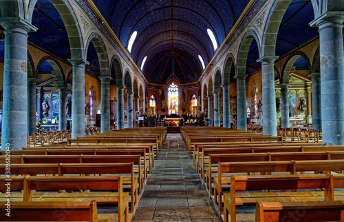 L'église Saint-Pierre-et-Saint-Paul de Plouguerneau, Finistère, Bretagne, France 