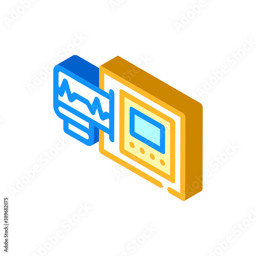removing cardiogram isometric icon vector illustration sign