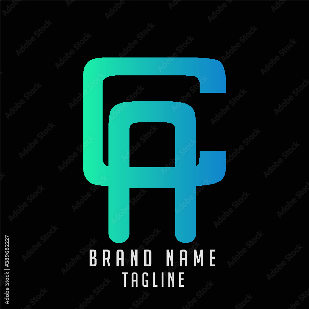 Obraz premium CA initials logo, name initials logo, company initials logo, person initials logo.