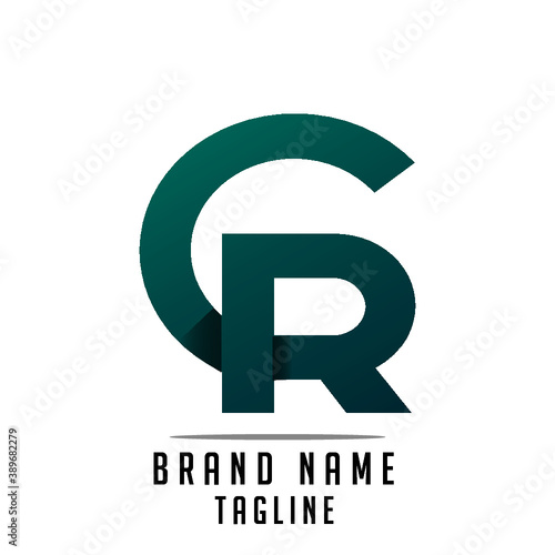 CR initials logo, name initials logo, company initials logo, person initials logo.
